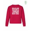 Dámský EKO crewneck Premium Hibiscus red (Tmavě červená)