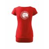 Dámské tričko s dolním lemem Red (červená)