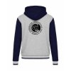 College mikina s kapucí Oxford Grey Navy White (Šedá námořnická modrá bílá)