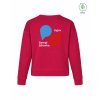 Dámský EKO crewneck Premium Hibiscus red (Tmavě červená)