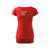 Dámské tričko s dolním lemem Red (červená)