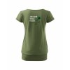 Dámské tričko s dolním lemem Khaki (Khaki)