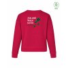 Dámský EKO crewneck Premium Hibiscus red (Tmavě červená)