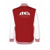 College mikina back red