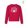 Dámský EKO crewneck Premium Hibiscus red (Tmavě červená)