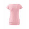Dámské tričko s dolním lemem Powder Pink (Pudrově růžová)