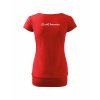 Dámské tričko s dolním lemem Red (červená)