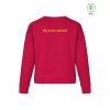 Dámský EKO crewneck Premium Hibiscus red (Tmavě červená)