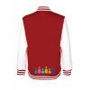 College mikina back red