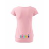 Dámské tričko s dolním lemem Powder Pink (Pudrově růžová)