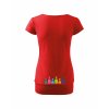Dámské tričko s dolním lemem Red (červená)