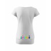 Dámské tričko s dolním lemem White (Bílá)