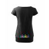 Dámské tričko s dolním lemem Black (Černá)