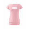 Dámské tričko s dolním lemem Powder Pink (Pudrově růžová)