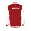 College mikina back red