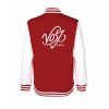 College mikina back red