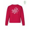 Dámský EKO crewneck Premium Hibiscus red (Tmavě červená)