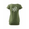 Dámské tričko s dolním lemem Khaki (Khaki)