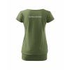 Dámské tričko s dolním lemem Khaki (Khaki)