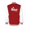 College mikina back red