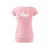 Dámské tričko s dolním lemem Powder Pink (Pudrově růžová)