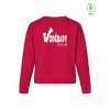 Dámský EKO crewneck Premium Hibiscus red (Tmavě červená)