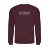 Pánská mikina bez kapuce Burgundy (Vínová)