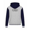 College mikina s kapucí Oxford Grey Navy White (Šedá námořnická modrá bílá)