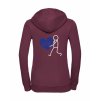 Dámská mikina luxury back burgundy