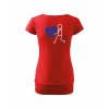 Dámské tričko s dolním lemem Red (červená)