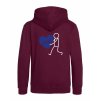 Dětská mikina na zip Premium Burgundy (Vínová)