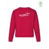 Dámský EKO crewneck Premium Hibiscus red (Tmavě červená)
