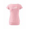 Dámské tričko s dolním lemem Powder Pink (Pudrově růžová)