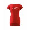 Dámské tričko s dolním lemem Red (červená)