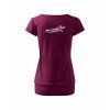 Dámské tričko s dolním lemem Fuchsia (Tmavě růžová)