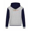 College mikina s kapucí Oxford Grey Navy White (Šedá námořnická modrá bílá)