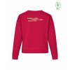 Dámský EKO crewneck Premium Hibiscus red (Tmavě červená)