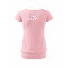 Dámské tričko s dolním lemem Powder Pink (Pudrově růžová)