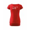 Dámské tričko s dolním lemem Red (červená)