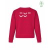 Dámský EKO crewneck Premium Hibiscus red (Tmavě červená)
