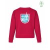 Dámský EKO crewneck Premium Hibiscus red (Tmavě červená)