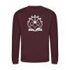 Pánská mikina bez kapuce Burgundy (Vínová)