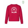 Dámský EKO crewneck Premium Hibiscus red (Tmavě červená)