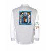 College mikina back heather grey