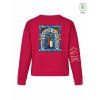 Dámský EKO crewneck Premium Hibiscus red (Tmavě červená)
