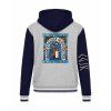 College mikina s kapucí Oxford Grey Navy White (Šedá námořnická modrá bílá)