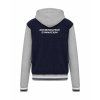 College mikina s kapucí Navy Oxford Grey White (Námořnická modrá šedá bílá)
