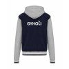 College mikina s kapucí Navy Oxford Grey White (Námořnická modrá šedá bílá)
