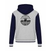 College mikina s kapucí Oxford Grey Navy White (Šedá námořnická modrá bílá)