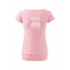 Dámské tričko s dolním lemem Powder Pink (Pudrově růžová)